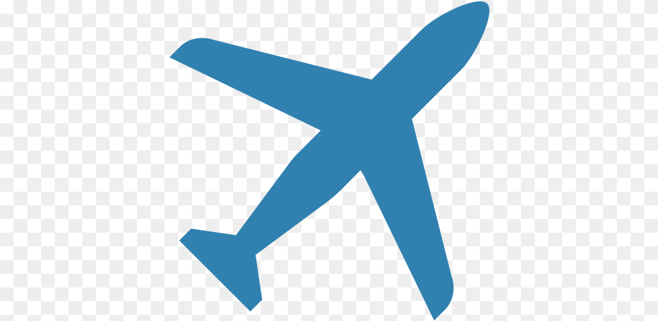 Color Blue Airplane Clipart With Color, Aircraft, Airliner, Transportation, Vehicle Png Image
