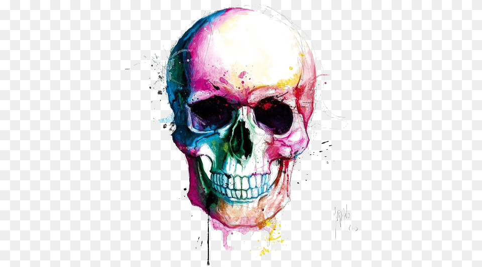Color Calavera Painting Drawing Skull Download Transparent Background Skull Hd, Adult, Person, Man, Male Png