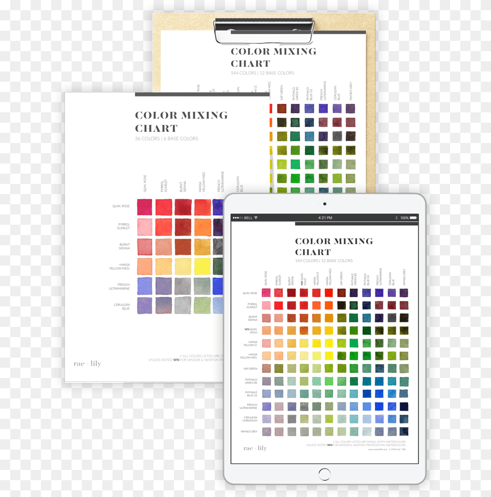 Color Chart Mockup Color, Text, Computer, Electronics, Tablet Computer Free Png Download