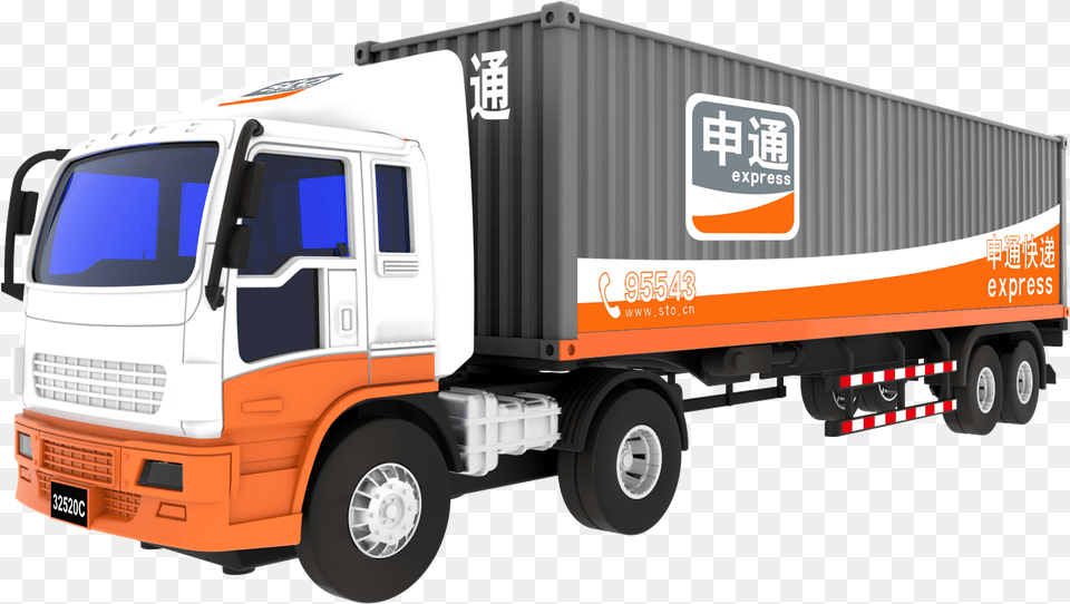 Color Classification Green Container Truck American Container Truck, Trailer Truck, Transportation, Vehicle, Moving Van Free Png Download