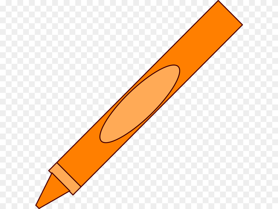 Color Crayon Orange Clipart Png Image