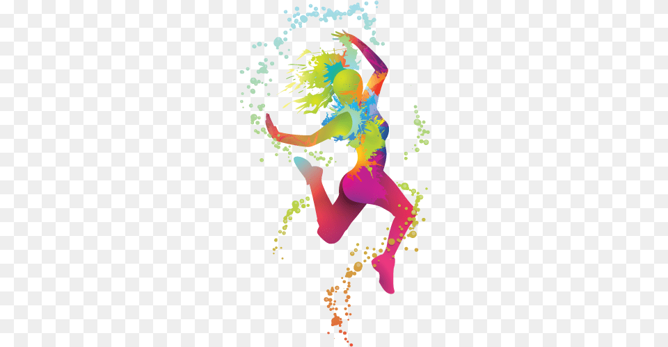 Color Dancer Dancing Girl With Colorful Splashes, Art, Graphics, Leisure Activities, Person Png