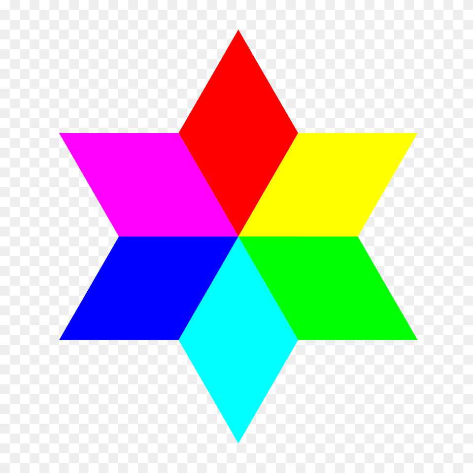 Color Diamond Hexagram Clipart, Symbol, Star Symbol Free Png
