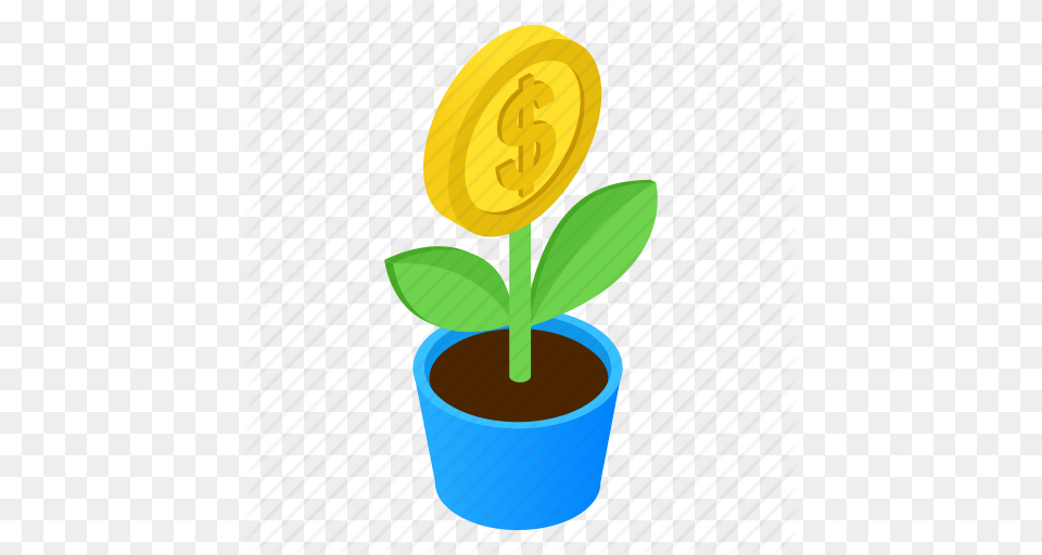 Color Dollar Green Growth Money Plant Tree Icon, Leaf, Food, Sweets Png Image