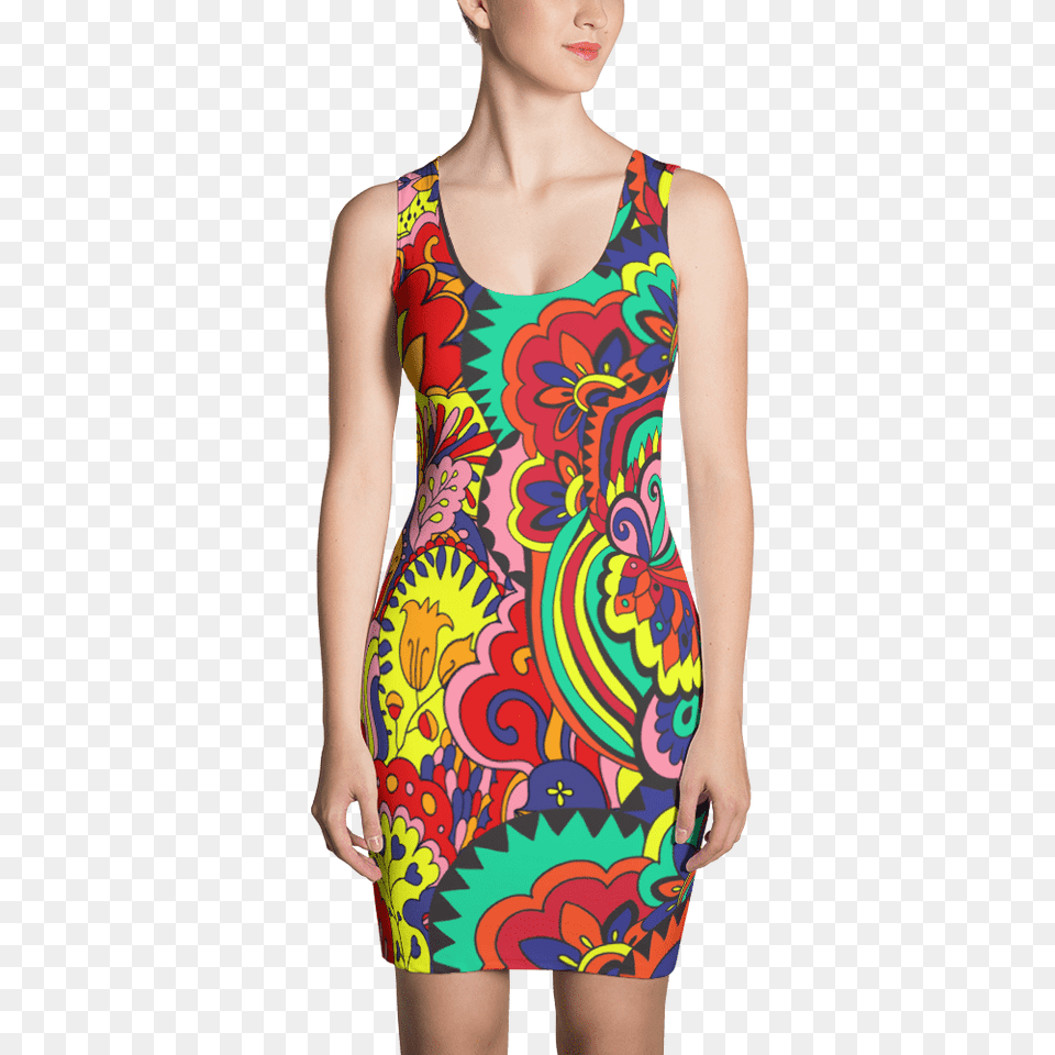 Color Explosion Dress, Clothing, Swimwear, Adult, Female Free Transparent Png