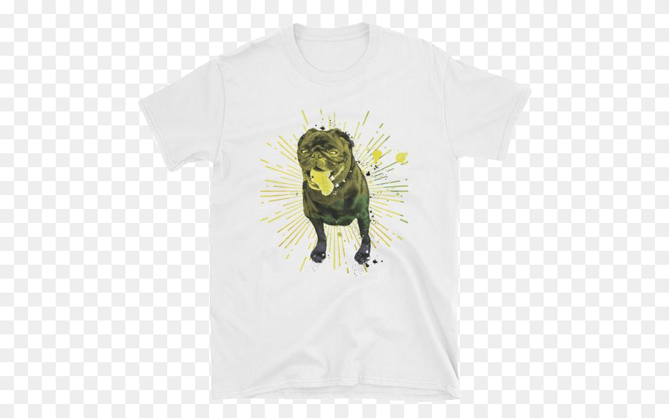 Color Explosion White Tee, Clothing, T-shirt, Animal, Canine Png