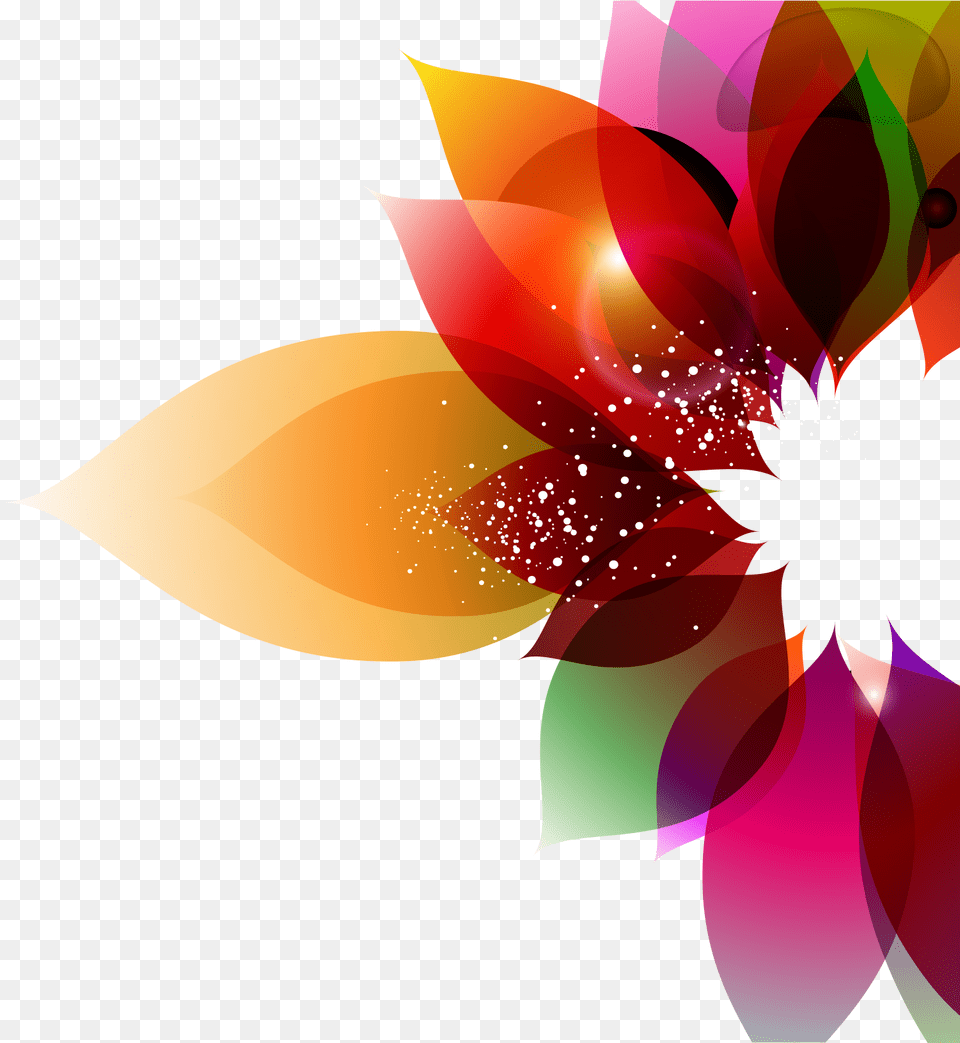 Color Flower Abstract Art Floral Design Abstract Flower Vector, Floral Design, Pattern, Graphics, Plant Free Png