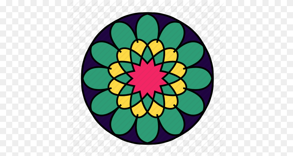 Color Flower Hindu Indian Mandala Yoga Zen Icon, Dahlia, Plant, Pattern, Art Free Png