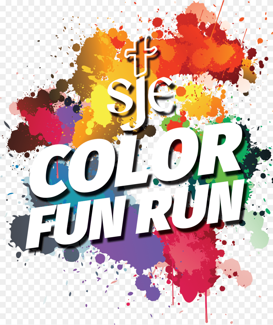 Color Fun Run Logo Color Fun Run Text, Art, Graphics, Advertisement, Poster Png