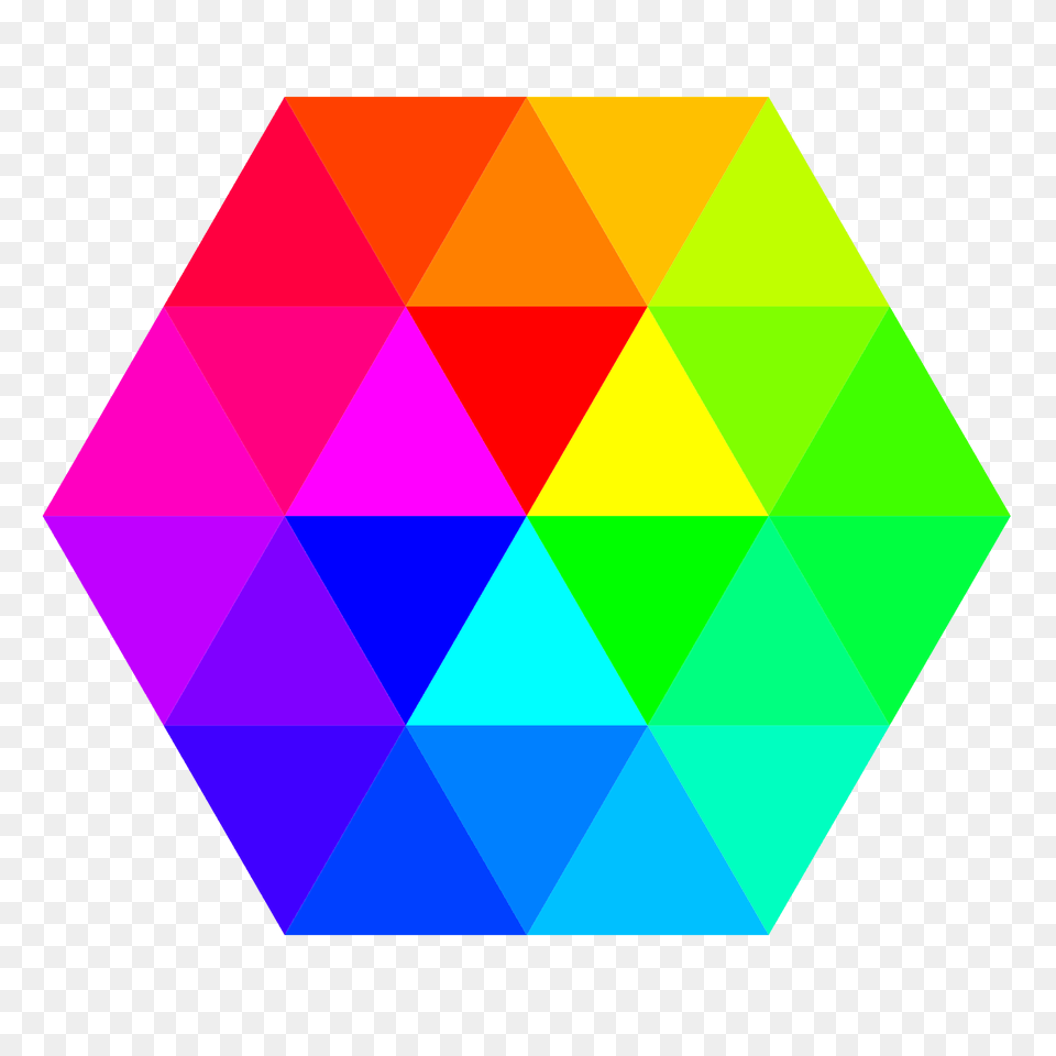 Color Hexagon Clipart, Triangle Free Transparent Png