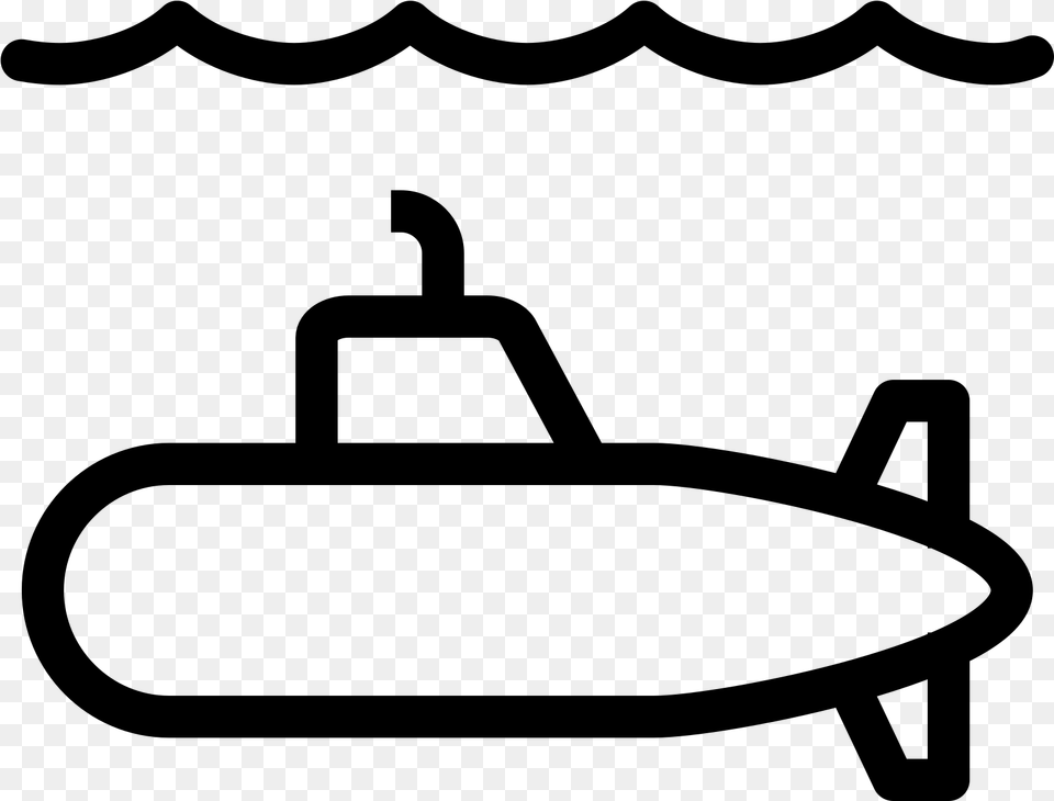 Color Icon Submarines Black And White, Gray Png Image