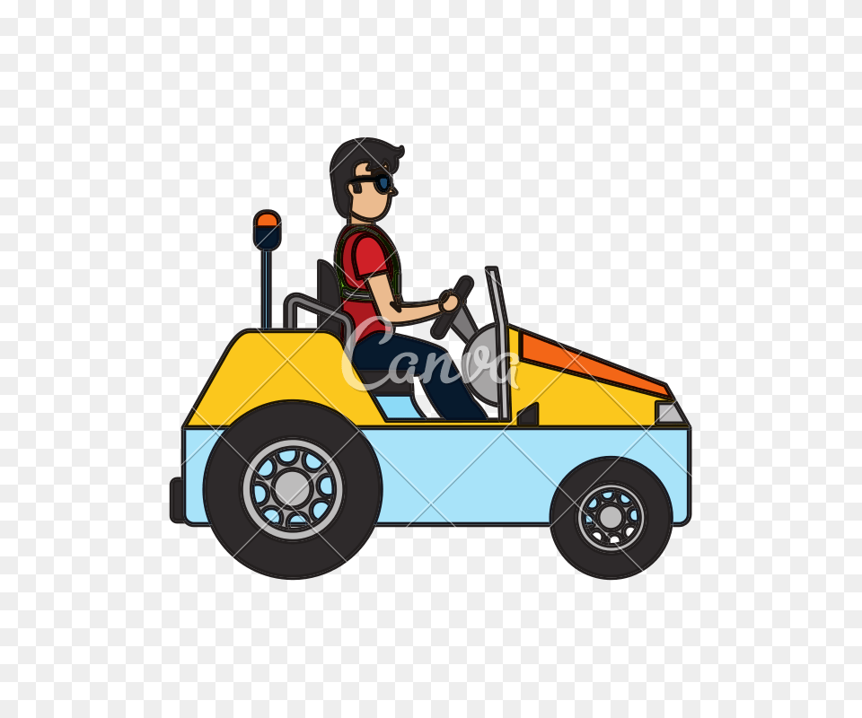 Color Man With Luggage Towing Vehicle Service, Machine, Wheel, Grass, Plant Free Png Download