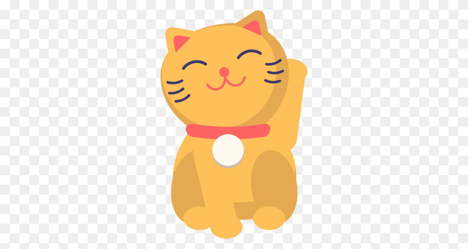 Color Maneki Neko Cat, Toy, Plush, Face, Head Png