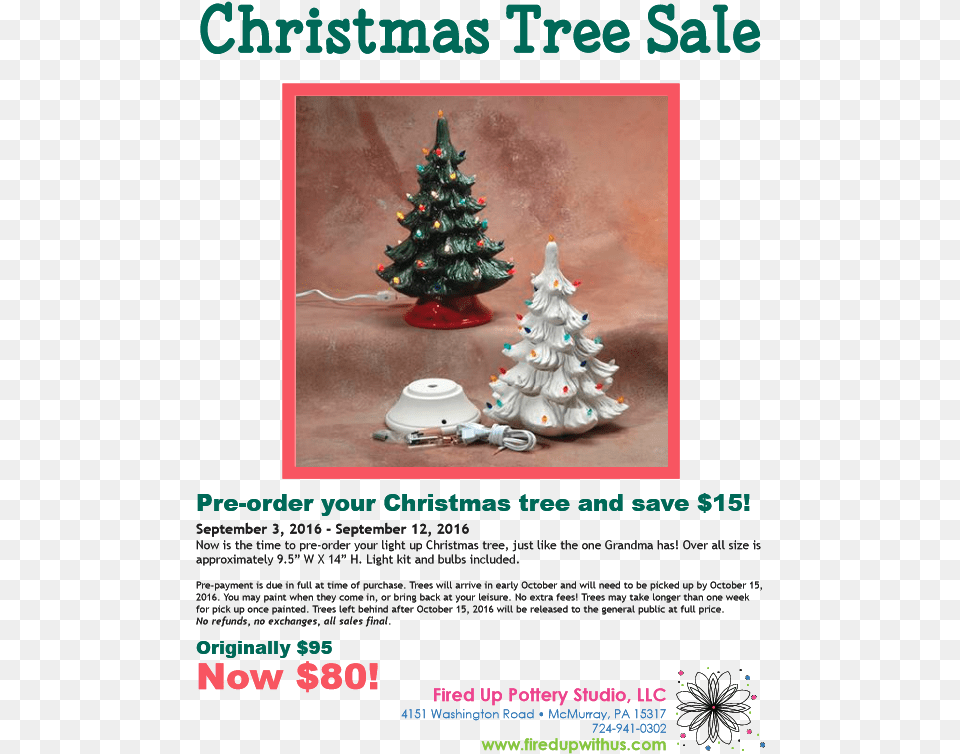 Color Me Mine Ceramic Christmas Tree Color Me Mine Christmas Tree, Advertisement, Christmas Decorations, Festival, Poster Png Image