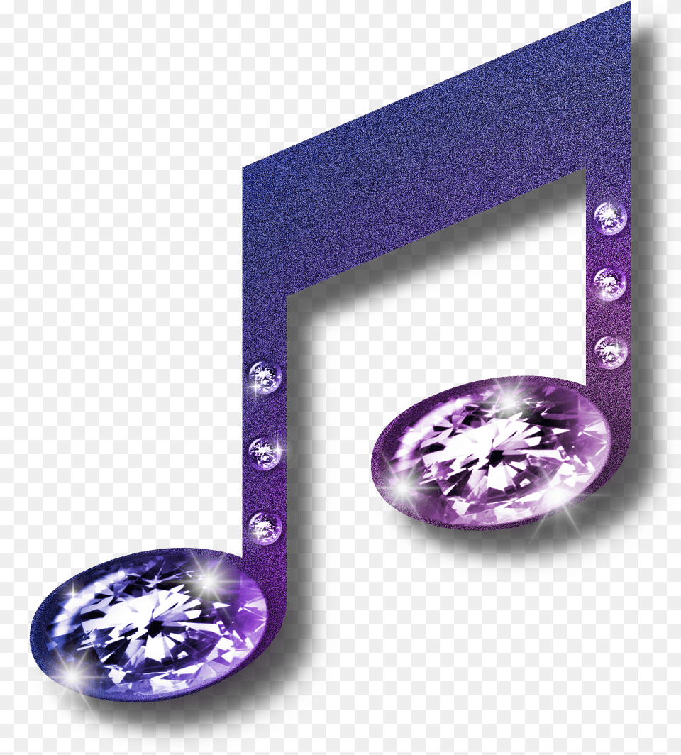 Color Music Notes Clipart Purple Music Note Clipart Transparent Background, Accessories, Gemstone, Jewelry, Lighting Free Png Download