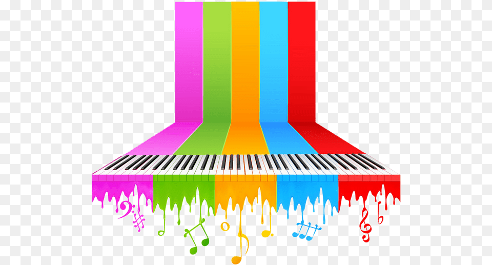 Color Music Notes Transparent Background Music Keyboard, Musical Instrument, Piano, Art Free Png Download