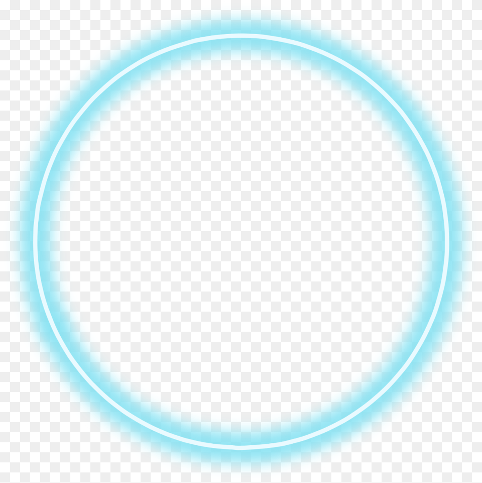 Color Neon Round Circle Blue Glow Freetoedit Green Neon Circle, Oval, Disk Png Image