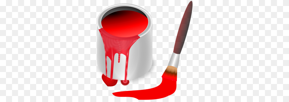 Color Orange Paint Red Tube, Paint Container, Brush, Device, Tool Png Image