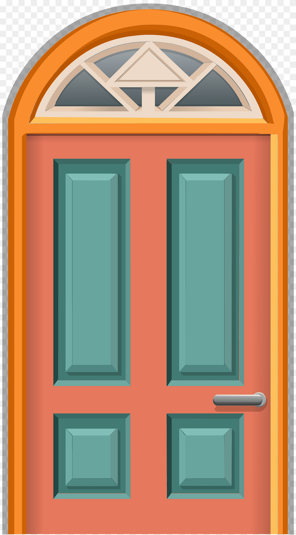 Color Orange Wooden Door Clipart, Mailbox, Architecture, Building, Housing Png