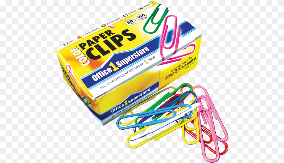 Color Paper Clips 50mm 100 Pcsbox Paper Clip With Box, First Aid Png