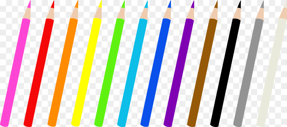 Color Pencil Art Banner Free Download 12 Pencils Clipart Png
