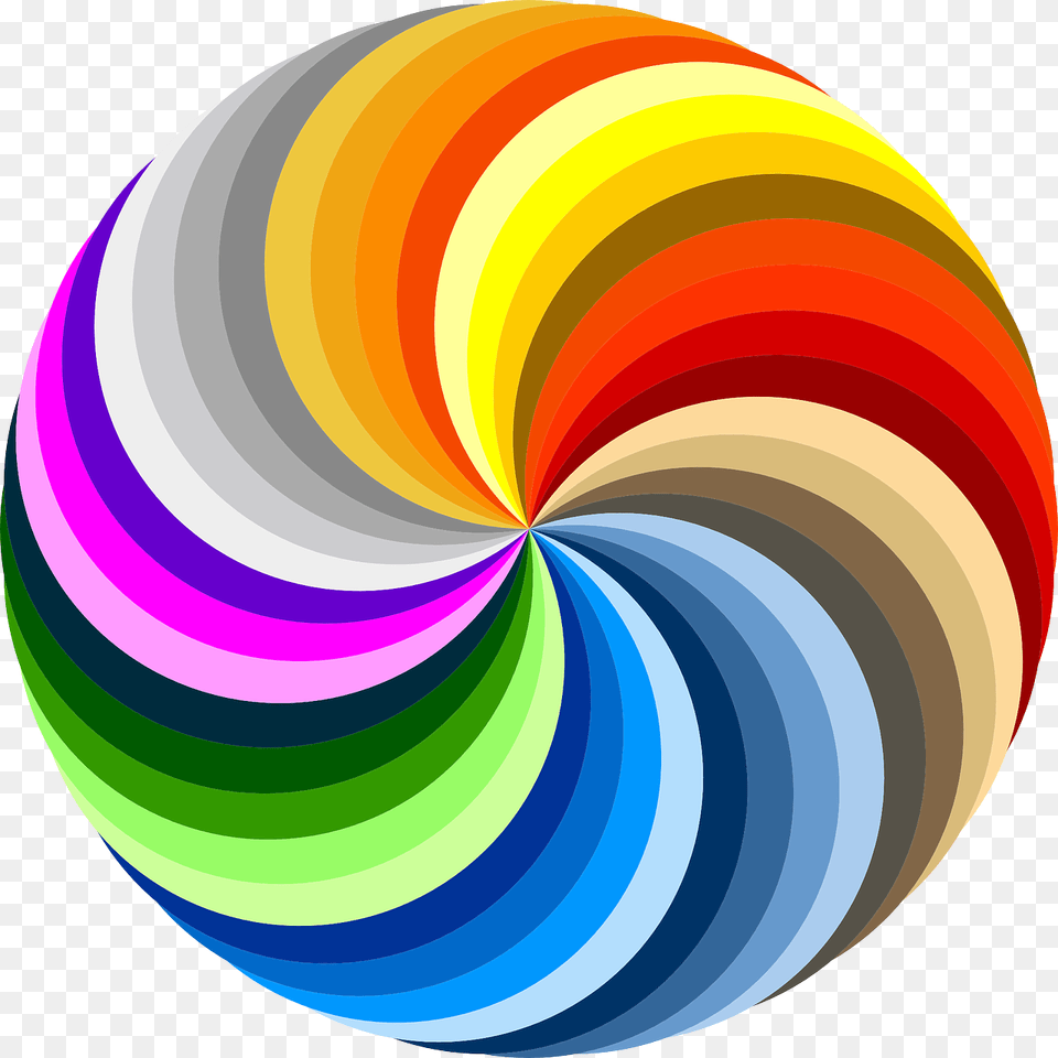 Color Pinwheel, Sphere, Spiral, Art, Graphics Free Png