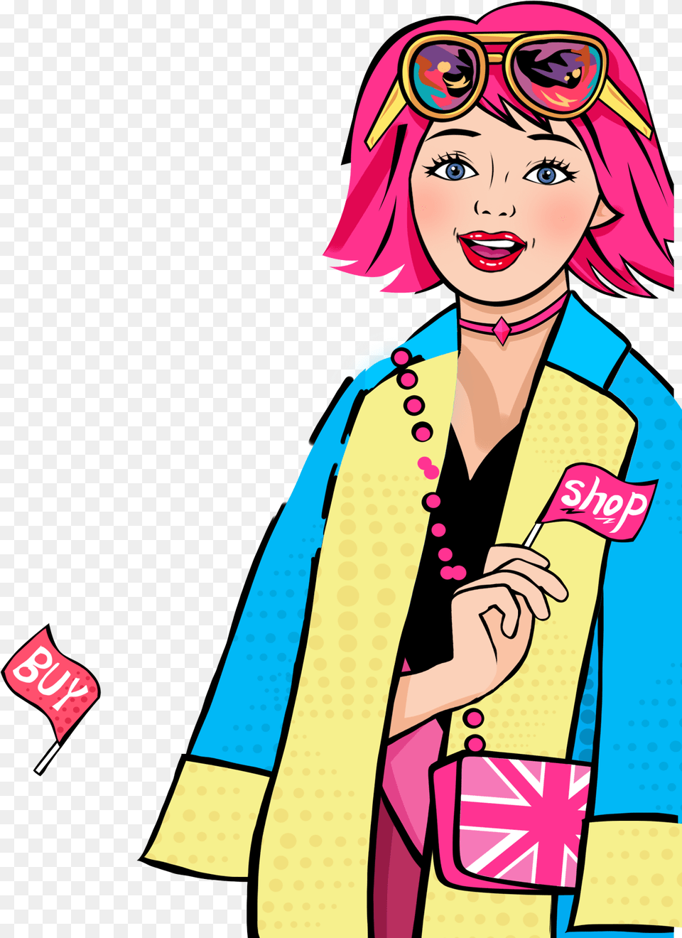 Color Pop Style Hand Drawn Girl And Psd, Woman, Adult, Person, Female Free Transparent Png