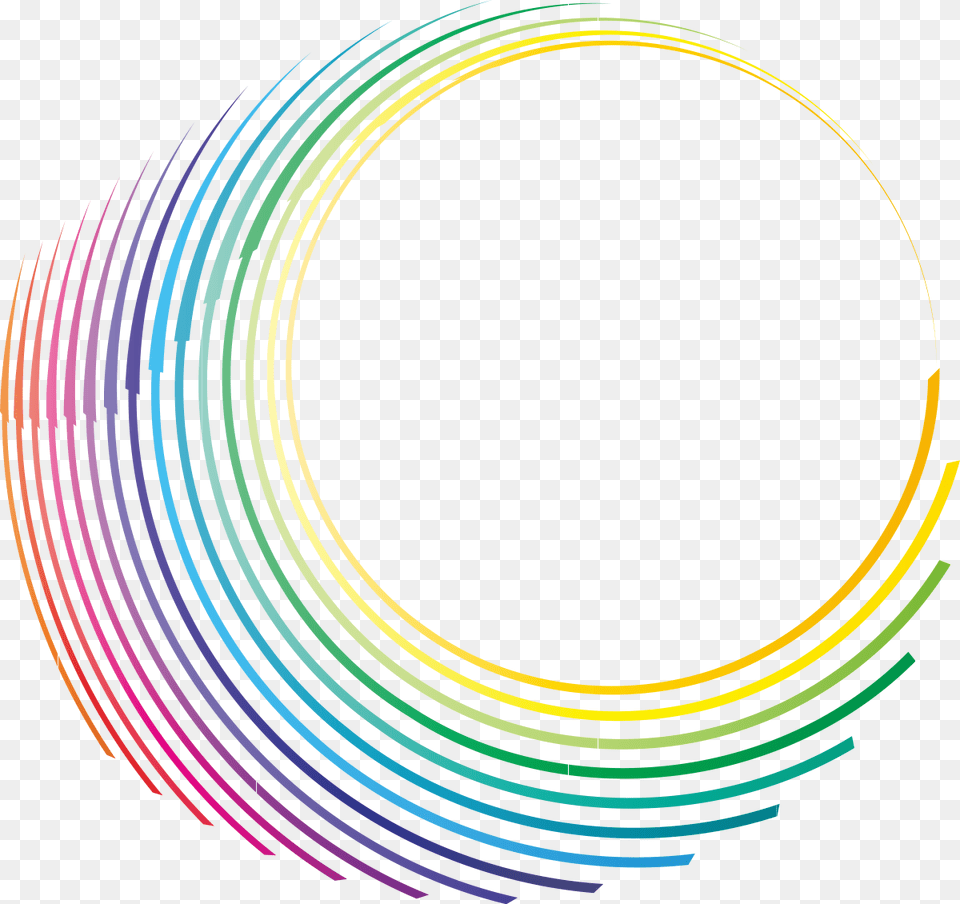 Color Shading Lines Transprent Circle, Hoop, Sphere Png Image