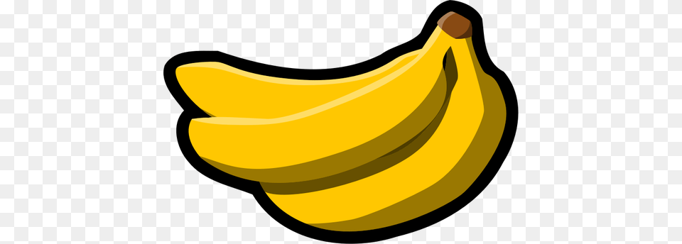 Color Sign For Banana Fruit Vector Clip Art, Food, Plant, Produce Free Transparent Png