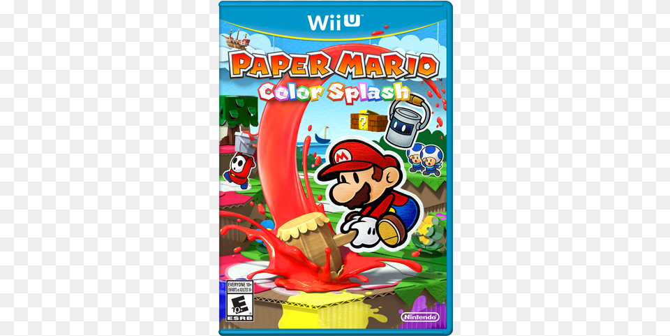 Color Splash Box Art Paper Mario Color Splash Wii U Game, Super Mario Png Image