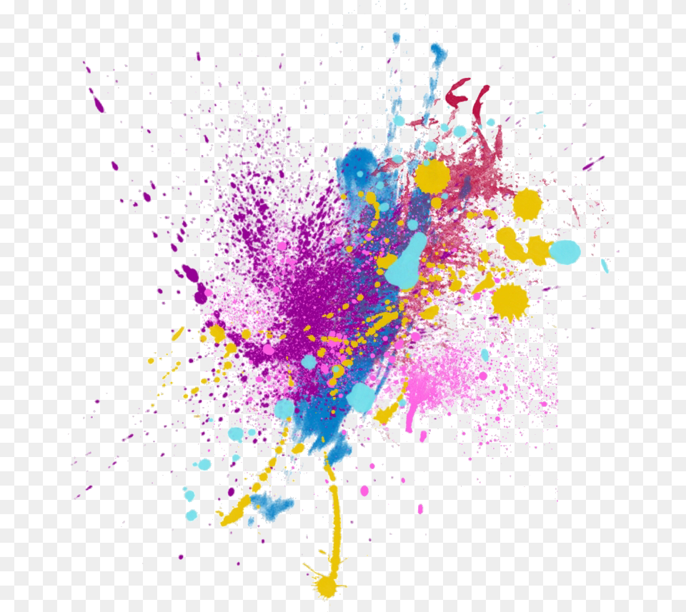 Color Splash Colorsplash Purple Blue Yellow Pink, Art, Graphics Free Png Download