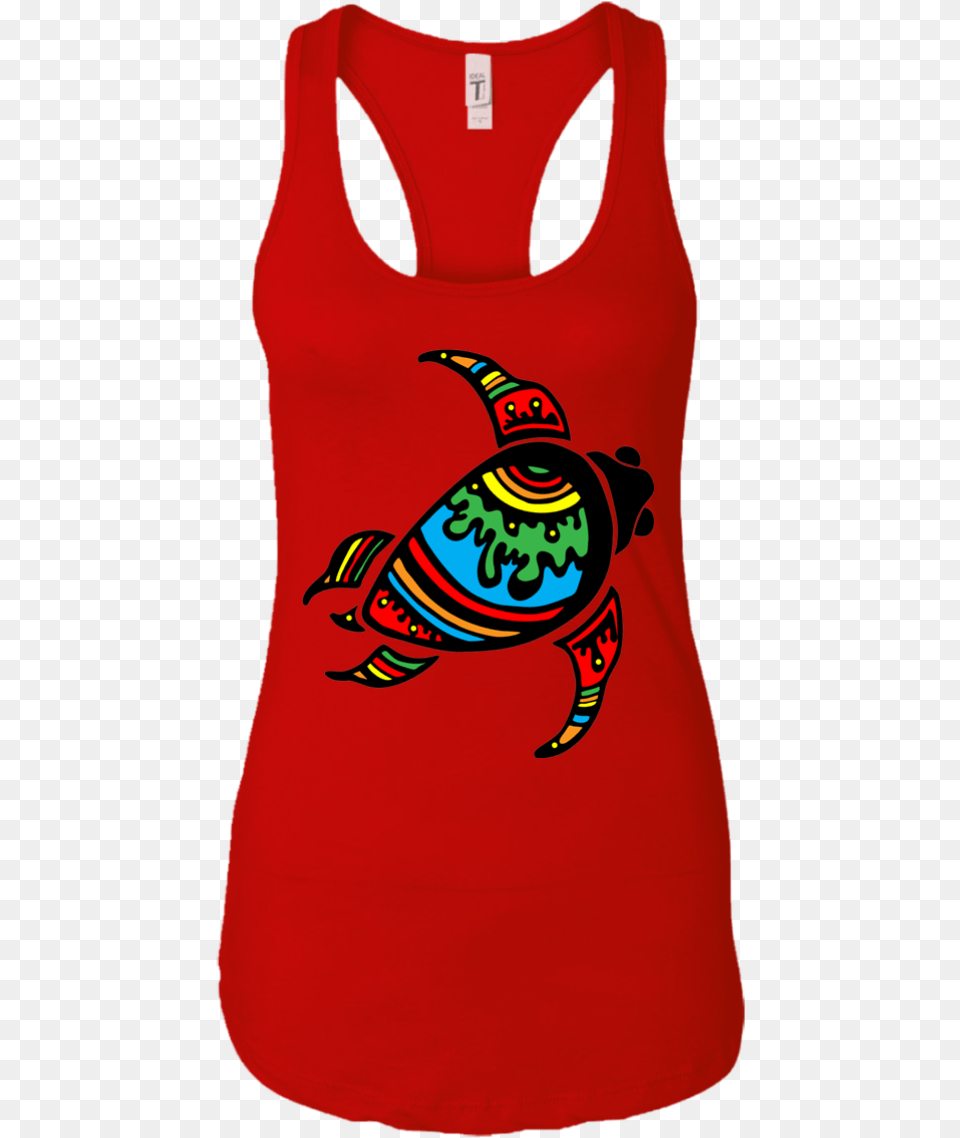 Color Splash Turtle Ladie S Shirts Active Tank, Clothing, Tank Top, Adult, Female Free Transparent Png