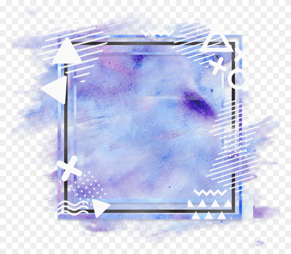 Color Splash With A Square, Purple, Art, Collage, Graphics Free Png