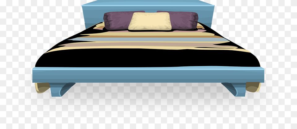 Color Striped Bed Clipart, Furniture, Car, Transportation, Vehicle Free Png