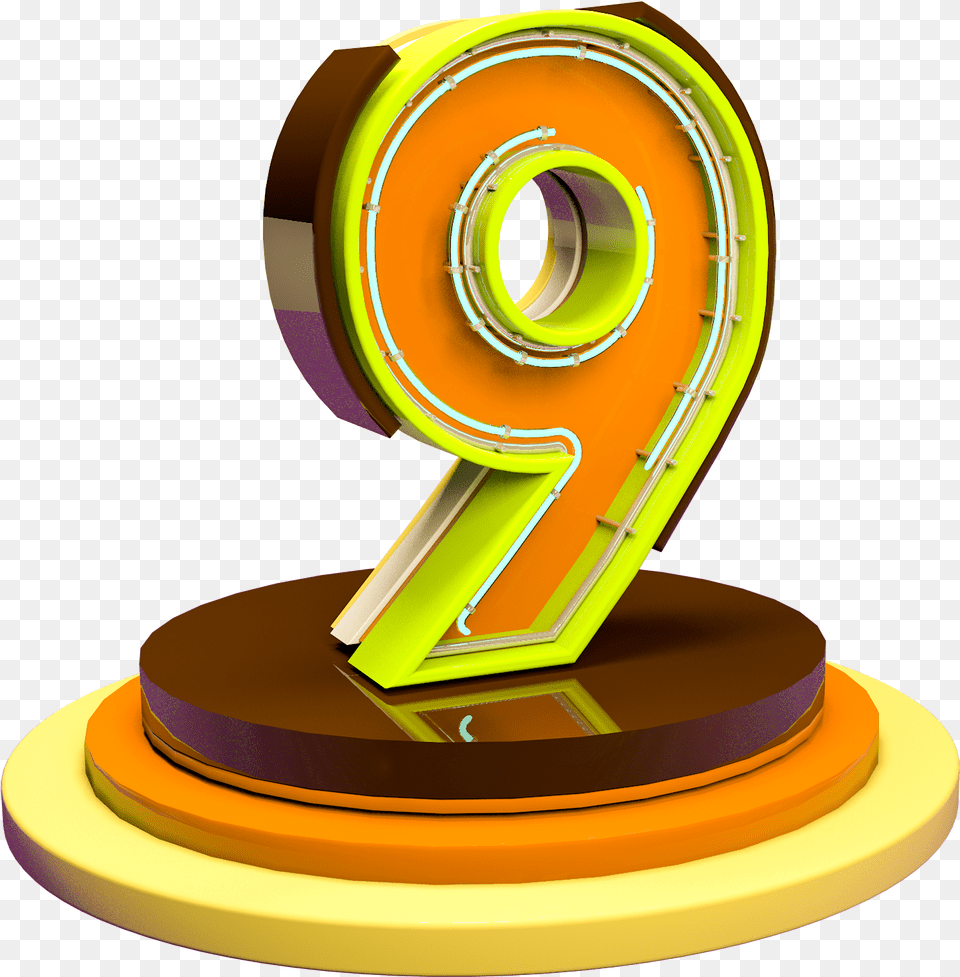 Color Stro Numrique 9e Anniversaire Dcoration, Number, Symbol, Text, Disk Png Image
