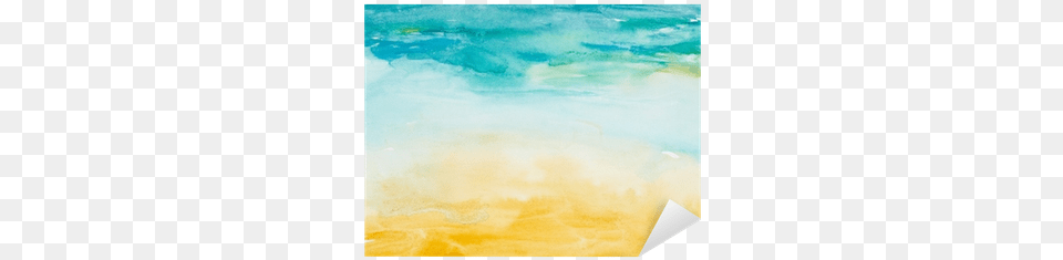 Color Strokes Watercolor Painting Art Sticker Pixers Designart Pt6171 40 30 Abstract Sea Close Up Canvas, Water, Shoreline, Outdoors, Nature Free Png