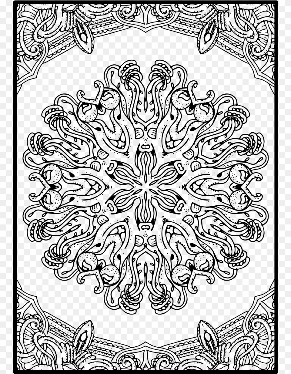 Color The Mandala By Being Yourself Circle, Gray Free Transparent Png