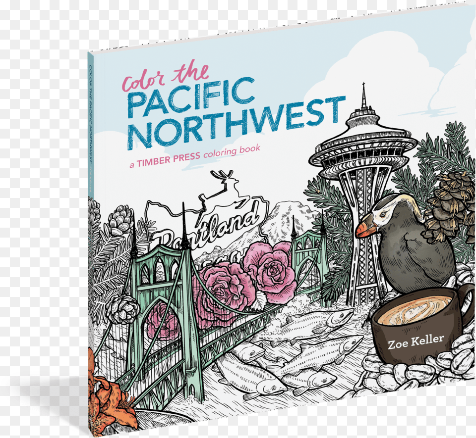 Color The Pacific Northwest A Timber Press Coloring, Publication, Book, Comics, Animal Free Png