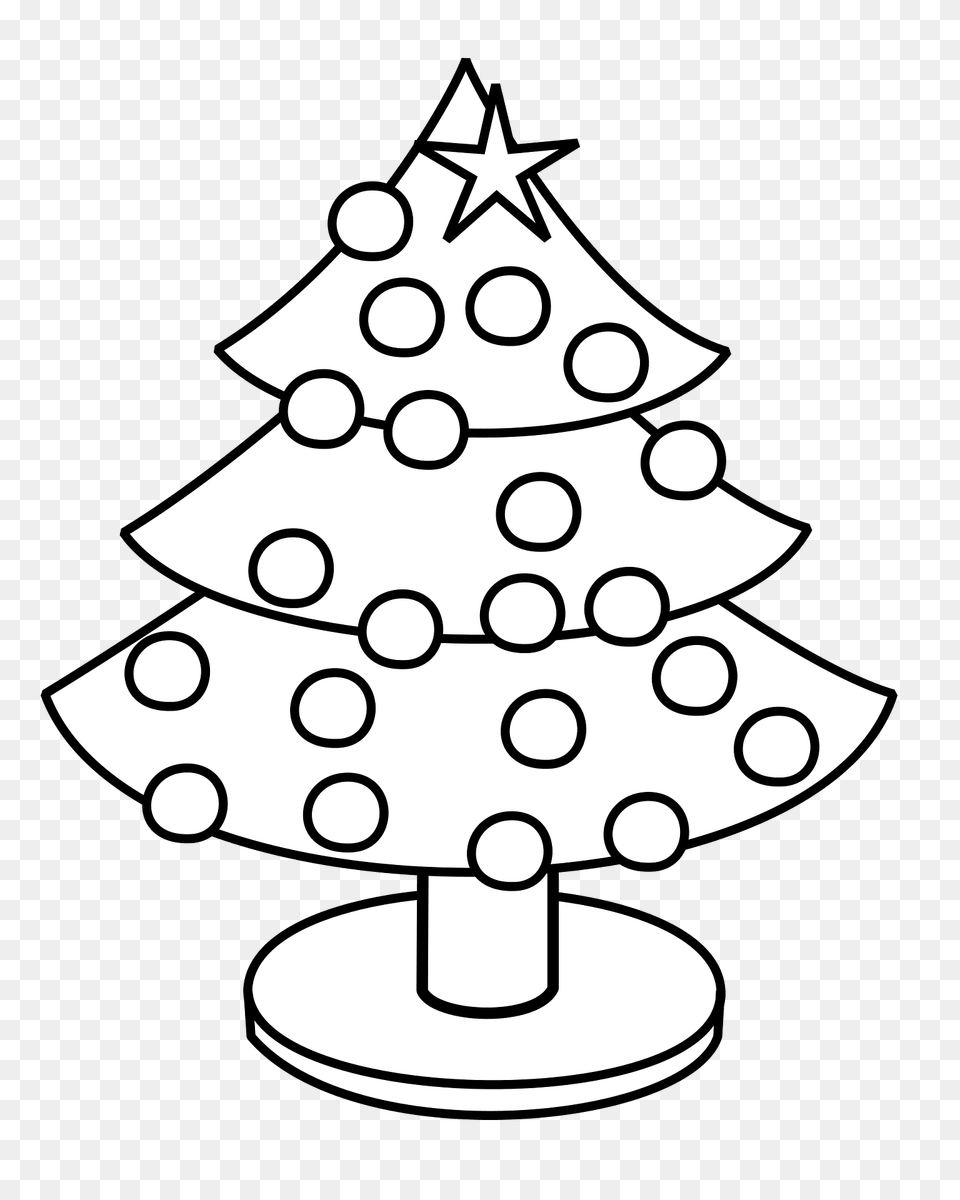 Color This Christmas Tree Clipart, Christmas Decorations, Festival, Stencil, Christmas Tree Free Png