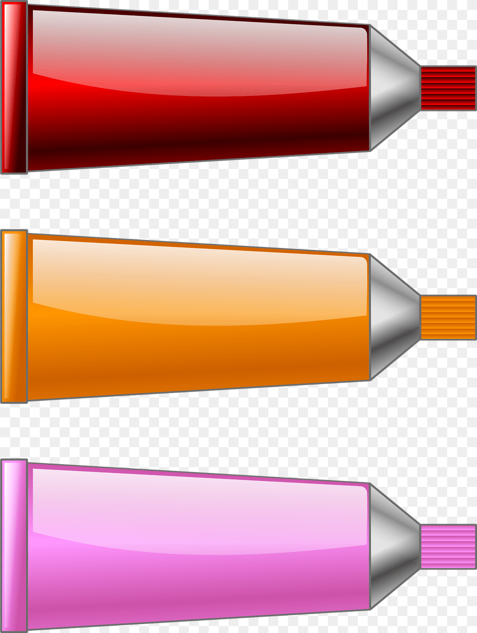 Color Tube Red Orange And Pink Clipart, Pencil Free Png Download