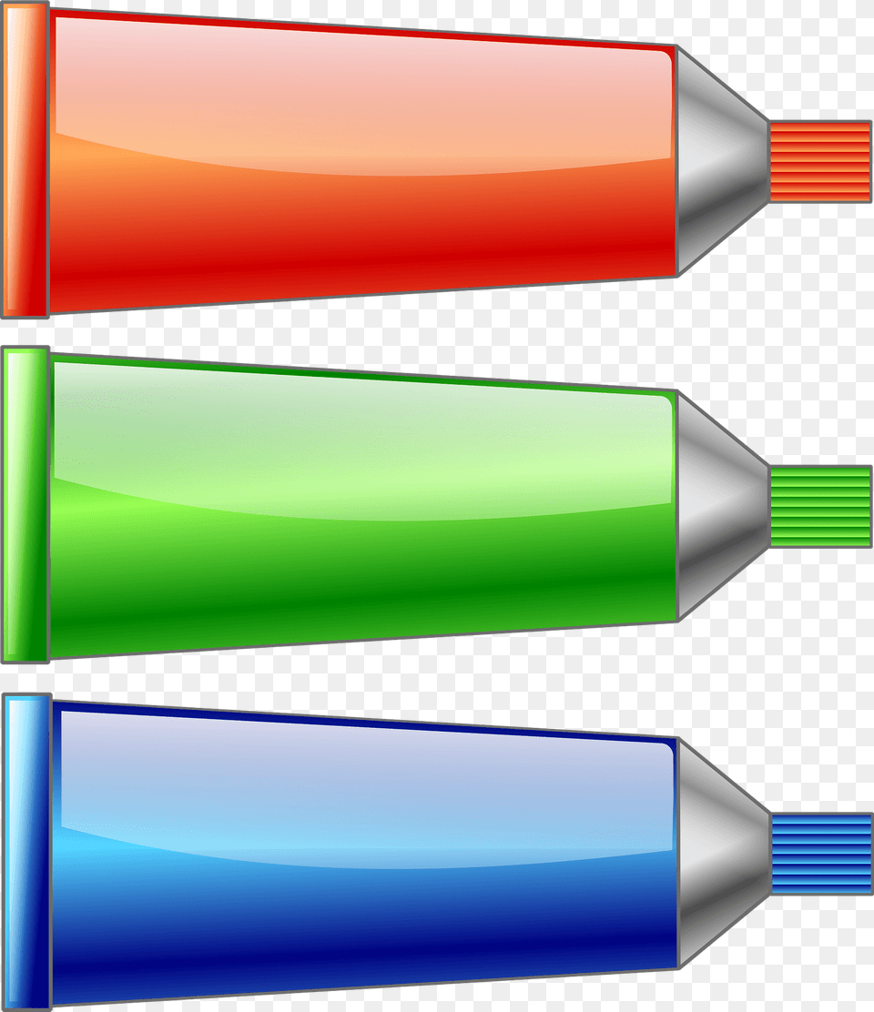 Color Tubes Orange Green And Blue Clipart, Mailbox Free Transparent Png
