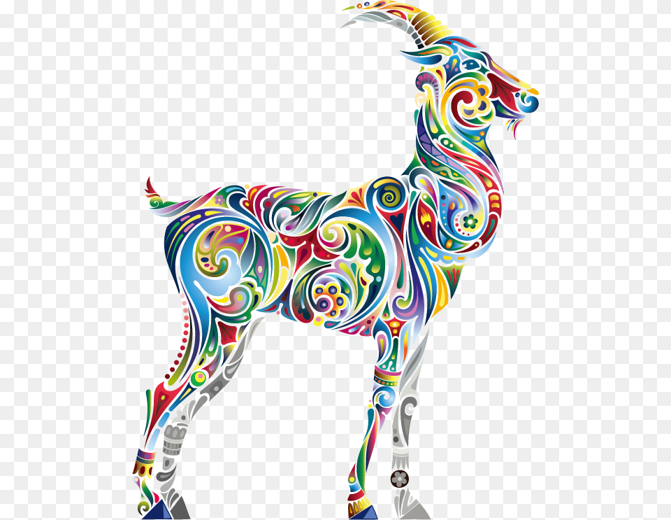 Color Vector Animal Hd Image Clipart Multi Colored Goat, Art, Mammal, Dinosaur, Reptile Free Transparent Png