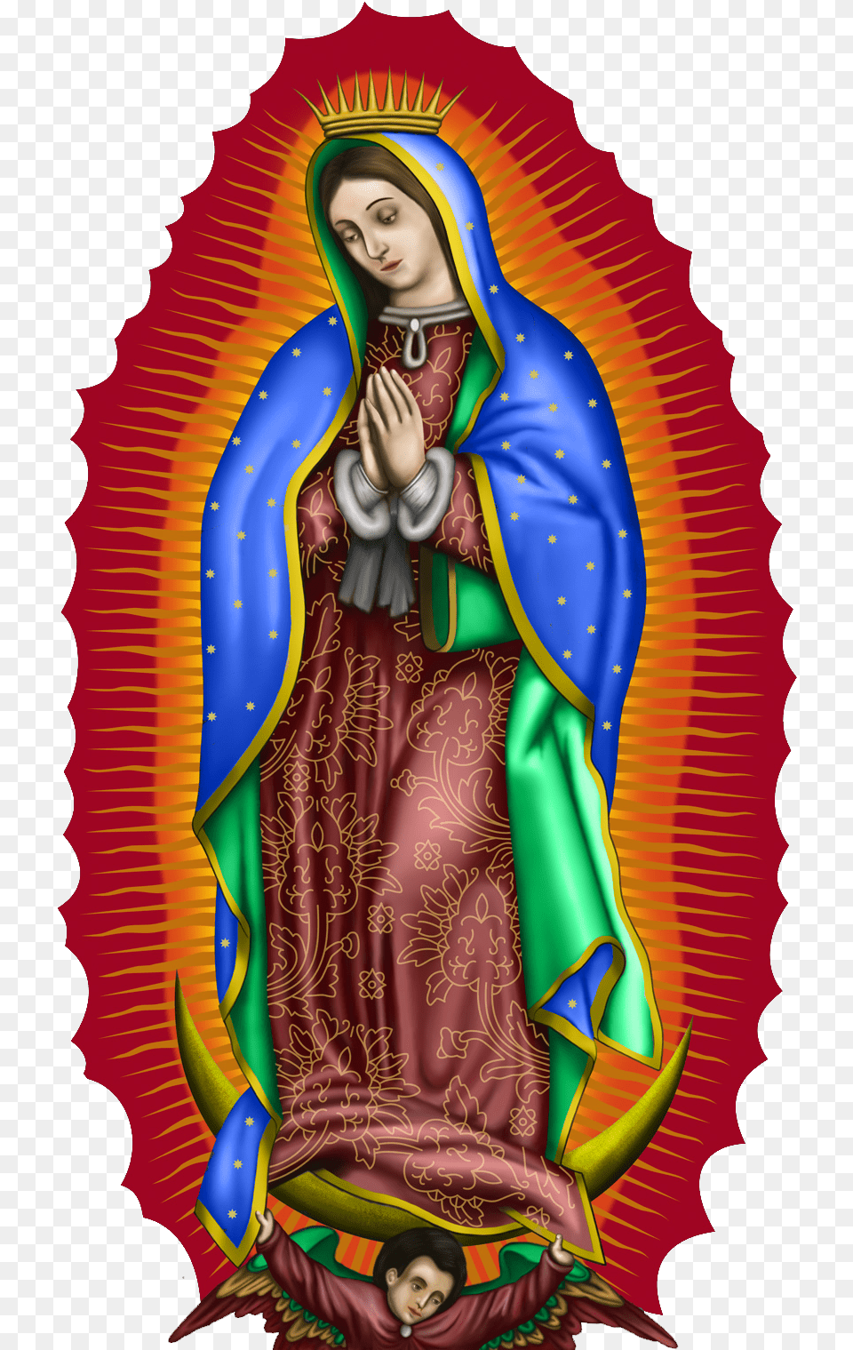 Color Virgen De Guadalupe, Adult, Female, Person, Woman Free Png Download