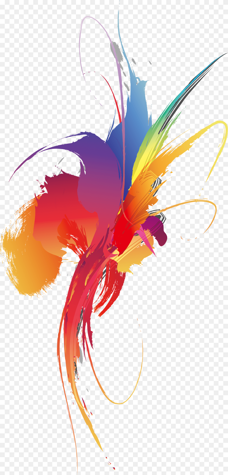 Color Wallpaper Colorful Smear Vector Ink Splash, Art, Floral Design, Graphics, Modern Art Free Png