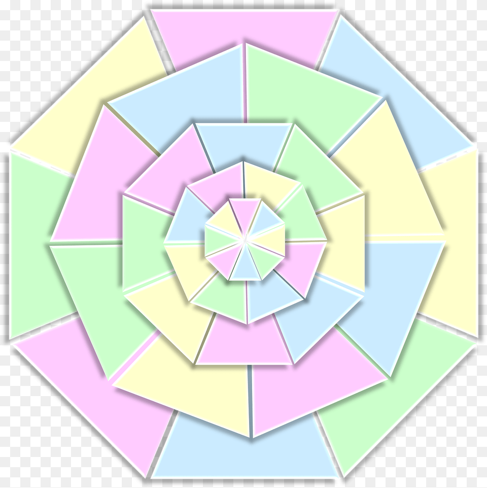 Color Wheel 3d Pastels Pale Pink Green Yellow, Art, Spiral, Pattern, Paper Free Png