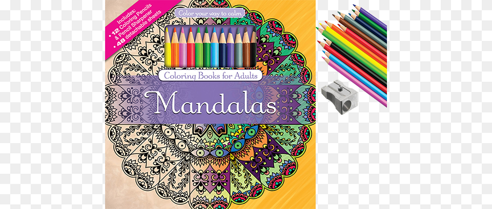 Color With Music Mandalas Adult Coloring Book With Mandalas Color Your Way To Calm Book, Pencil Png
