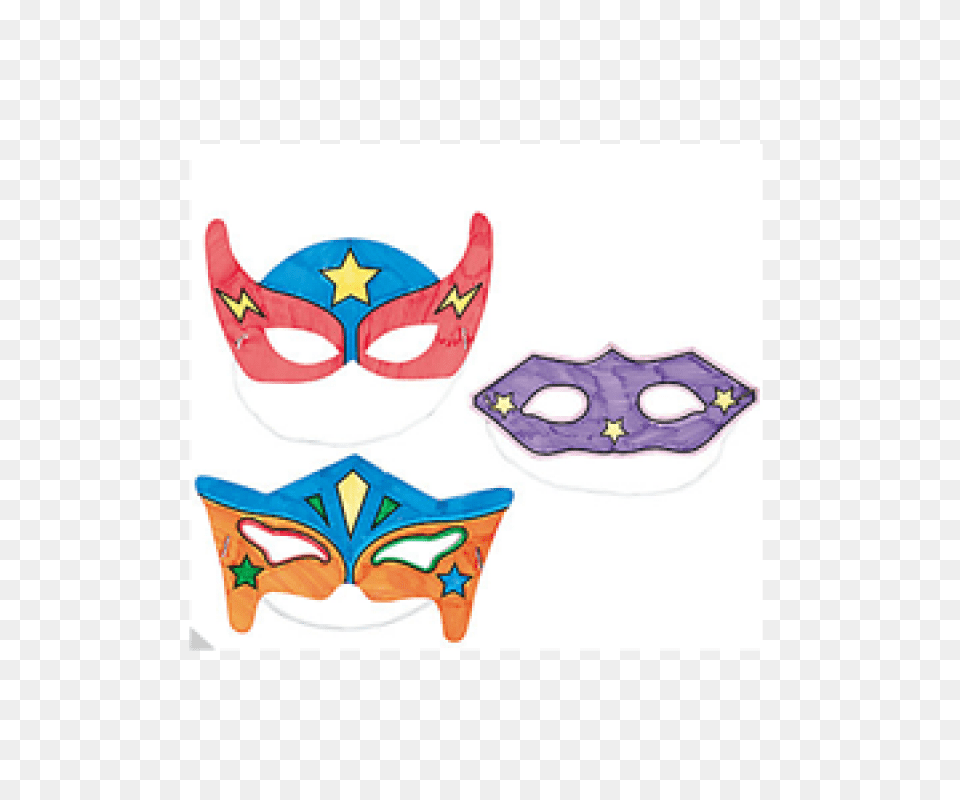 Color Your Own Superhero Masks Party Supplies Decorations, Baby, Person Free Png Download