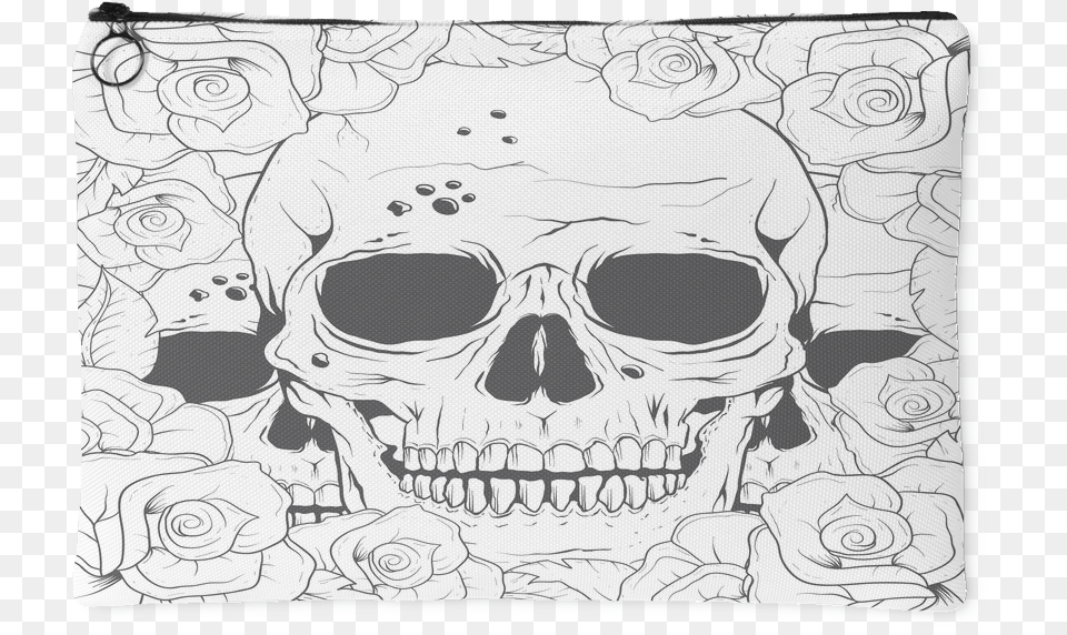 Color Yourself Series Skull In Rose Notebook, Art, Doodle, Drawing, Face Png Image