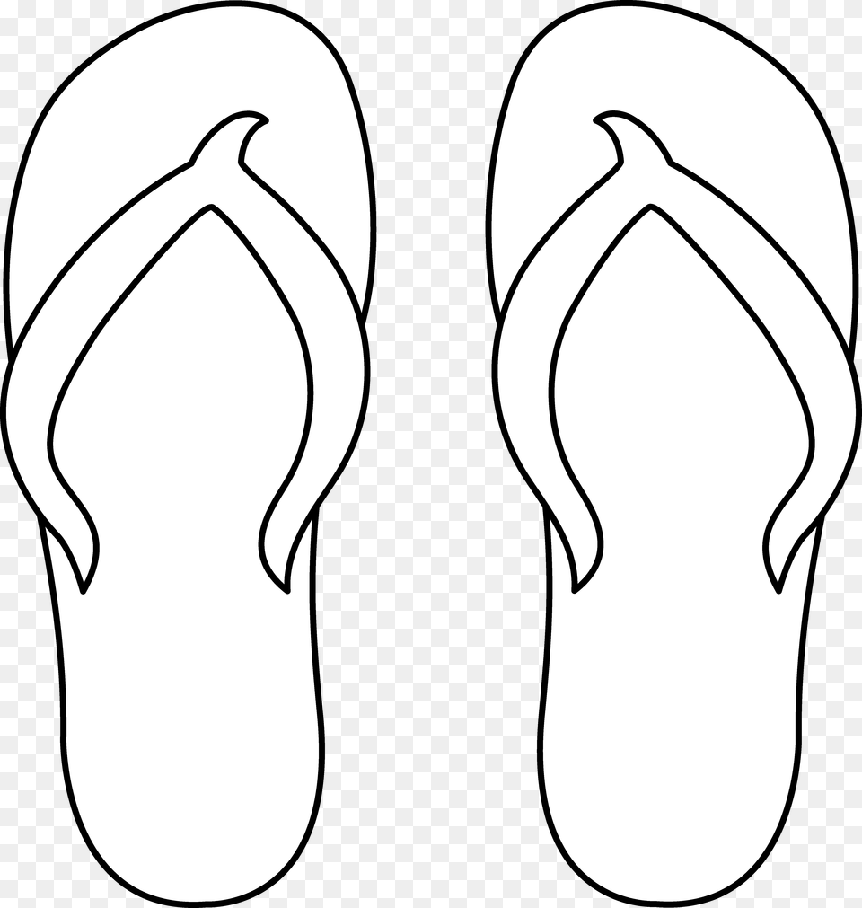 Colorable Flip Flops, Clothing, Flip-flop, Footwear Free Png Download