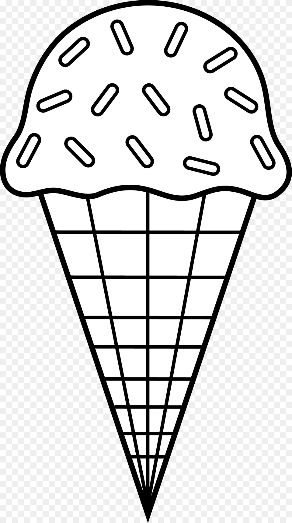 Colorable Ice Cream Line Art Ice Cream Black And White, Dessert, Food, Ice Cream, Person Free Transparent Png